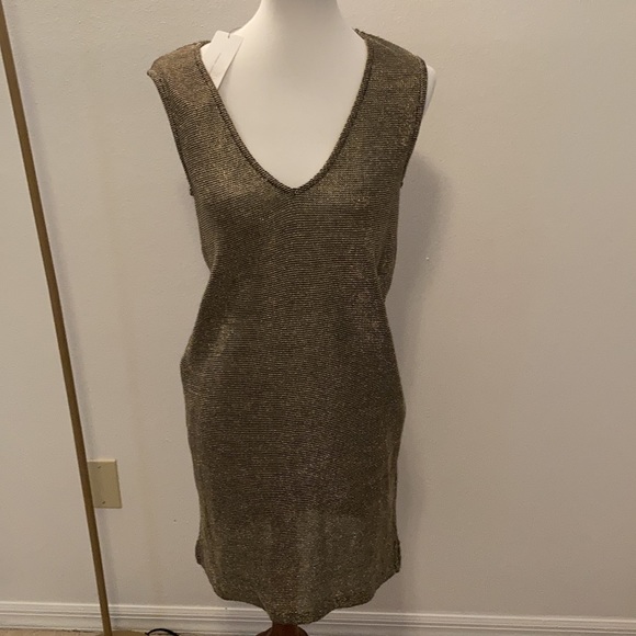 French Connection Women's Leah Metallic Jersey Dress - Picture 8 of 8